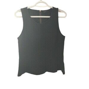 J Crew Texture Back Half Zip Women's Tank Top Size Large